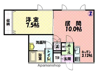 WINDAM B【102号室】の間取り
