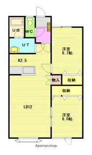 サウスコート【2階】の間取り