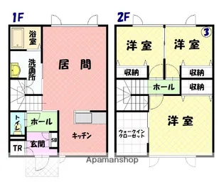 パークヒル旭神【103号室】の間取り