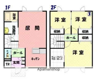 パークヒル旭神【1階】の間取り