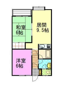 ブルーヒルズ6.6【205号室】の間取り