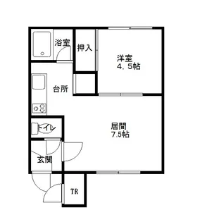 IKコーポA棟【102号室】の間取り