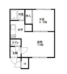 IKコーポA棟【1階】の間取り