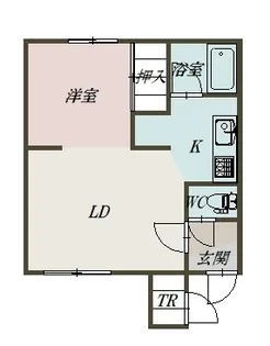 IKコーポA棟【2階】の間取り