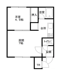 IKコーポA棟【103号室】の間取り