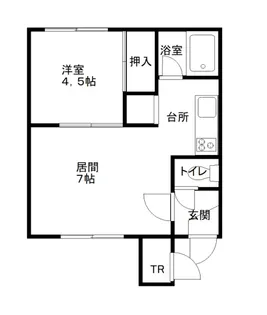 IKコーポA棟【1階】の間取り