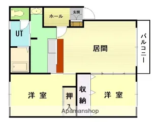 ワックスウィング宮下24【2階】の間取り