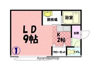 エルム医大前B【1階】の間取り