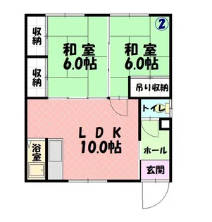 成川マンションC【102号室】の間取り