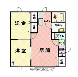 イースト3.1【2階】の間取り