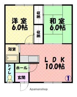 カトレアコーポ【101号室】の間取り