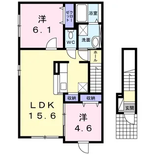 メゾン・ド・シルフィード【2階】の間取り