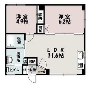 カノン【2階】の間取り