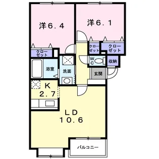 カーサ・ソレアード【3階】の間取り