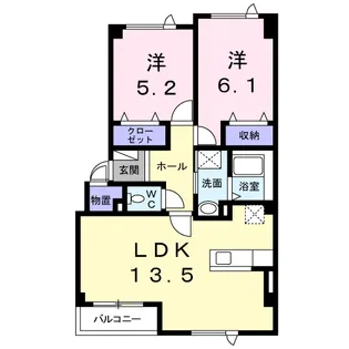 ヒルズヒロ【2階】の間取り