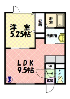 ブルータウンⅡ【203号室】の間取り