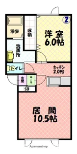 カサブランカ【1階】の間取り