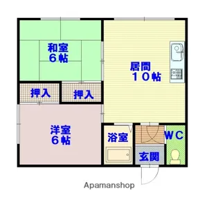 ハイツむらなか【1階】の間取り