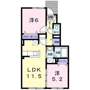 ジャドール【1階】の間取り