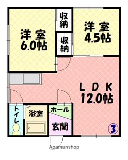 豊岡6・2【2階】の間取り