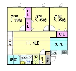 コーポ昴Ⅲ【2階】の間取り