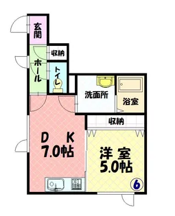 樹華Ⅱ【206号室】の間取り
