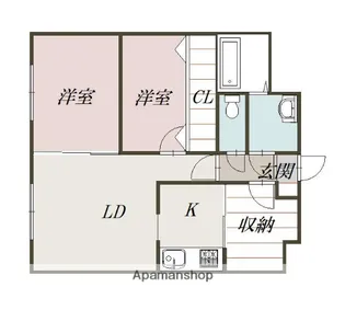 ハーモニー豊岡【3階】の間取り