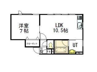 グレート【102号室】の間取り