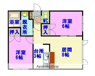 アイランドハイツ神居A【2階】の間取り