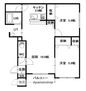 シティーコートアイリス【3階】の間取り