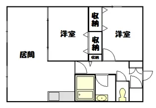 ロイヤルハイツ東光8・8【2階】の間取り