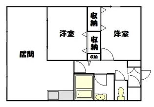 ロイヤルハイツ東光8・8【2階】の間取り