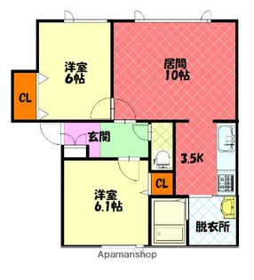 リアルホーム北門17【1階】の間取り