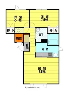 ノースフォート【2階】の間取り
