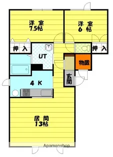 ノースフォート【1階】の間取り
