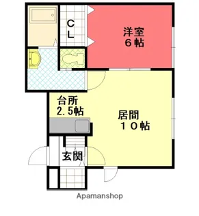 カラールB【1階】の間取り