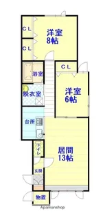 ノンノB【2階】の間取り