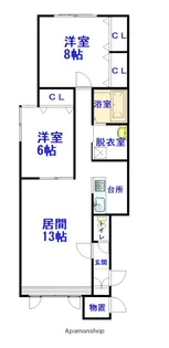 ノンノB【103号室】の間取り