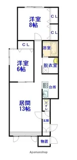 ノンノB【1階】の間取り