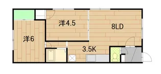 セブンハイツC【1階】の間取り