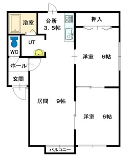 パナハイム61ー1【202号室】の間取り