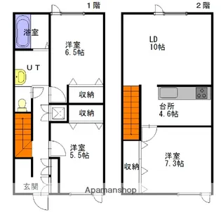W.M.S【E号室】の間取り