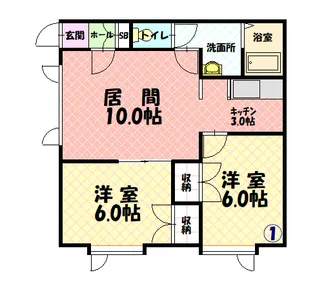 ハイム北欧館B【201号室】の間取り