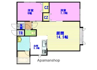 クリアネスⅡ【2階】の間取り