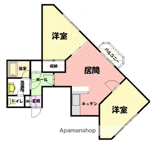 ハイデンス7条【403号室】の間取り