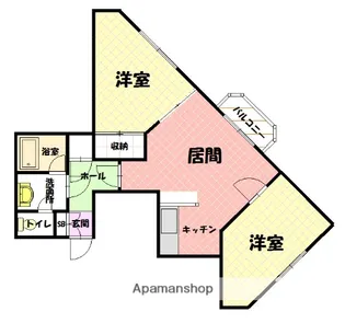 ハイデンス7条【4階】の間取り