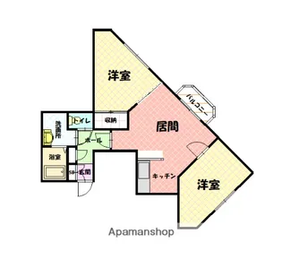 ハイデンス7条【303号室】の間取り