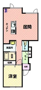 ア レーズ【1階】の間取り