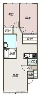 ATEENA永山【1階】の間取り