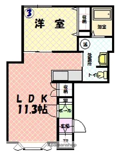 タウンズ6.1【2階】の間取り